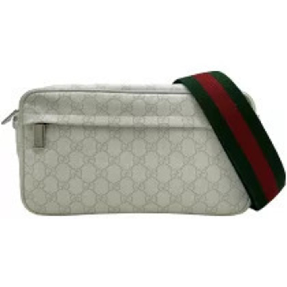 Gucci GG Crossbody Bag White Leather Body